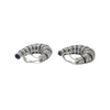JE0370L - Blue Sapphire and Diamond Hoop Earrings set in 18K White Gold