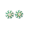 JE0372L - Emerald and Diamond Earrings set in 18K Gold Setting