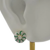 JE0372L - Emerald and Diamond Earrings set in 18K Gold Setting