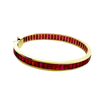 JB13156Z - Ruby Bangle Bracelet set in 18K Gold Setting