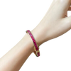 JB13156Z - Ruby Bangle Bracelet set in 18K Gold Setting