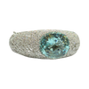 JB0048K - GIA Certified Paraiba Tourmaline with Filigree Diamond Bangle Bracelet in Platinum Setting