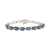 JB0044K - Blue Sapphire Bracelet Set in 14K White Gold Setting