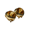 JE0052K - Heart Shape Citrine Earrings Set in 18K Gold Setting