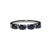 JR0133K - Blue Sapphire with Diamond Ring Set in 18K White Gold Setting