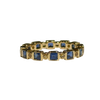 JR0124K - Blue and Yellow Sapphire  Eternity Ring Set in 18K Gold Setting