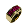 JR0116K - Baguette Ruby Men’s Ring Set in 18K Gold Setting