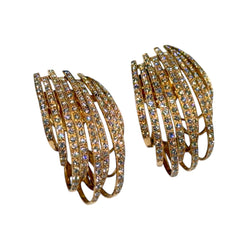 JE0369S - Diamond Earrings Set in 18K Rose Gold Setting
