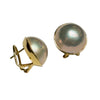 JEDK - Mabe Pearl Bezel Earrings Set in 14K Gold Setting