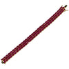 JB0058K - Triple-Rows Ruby Tennis Bracelet Set in 14K Gold Setting