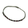 JB0066K - Ruby with Diamond Bracelet Set in 14K White Gold Setting