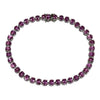 JB0064K - Pink Sapphire Bracelet Set in 14K White Gold Setting