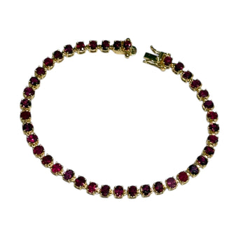 JB0062K - Ruby Bracelet Set in 14K White Gold Setting