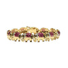 JB0060K - Ruby with Diamond Elephant Bracelet Set in 18K Gold Setting