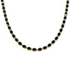 JN0028K - Blue Sapphire with Diamond Necklace Set in 18K Gold Setting