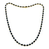 JN0028K - Blue Sapphire with Diamond Necklace Set in 18K Gold Setting