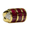 JR0242K - Ruby with Diamond Ring Set in 18K Gold Setting