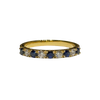 JR0180K - Blue Sapphire with Diamond Band Set in 18K Gold Setting