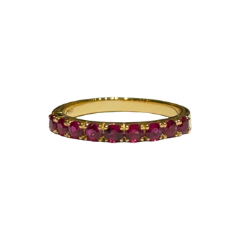 JR0184K - Ruby Band Set in 18K Gold Setting