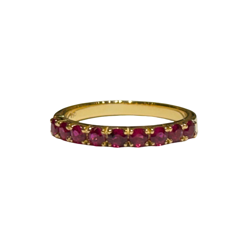 JR0184K - Ruby Band Set in 18K Gold Setting