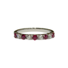 JR0187K - Ruby with Diamond Band Set in 18K White Gold Setting
