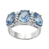 JR0444L - Pastel Blue Sapphire with Diamond Ring set in 18K White Gold Setting