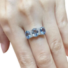 JR0444L - Pastel Blue Sapphire with Diamond Ring set in 18K White Gold Setting