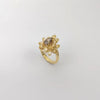 Brown Diamond and Yellow Diamond Ring set in 18K Gold Setting