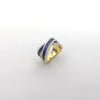 JR0685L - Blue Sapphire with Diamond Ring set in 18K Gold Setting