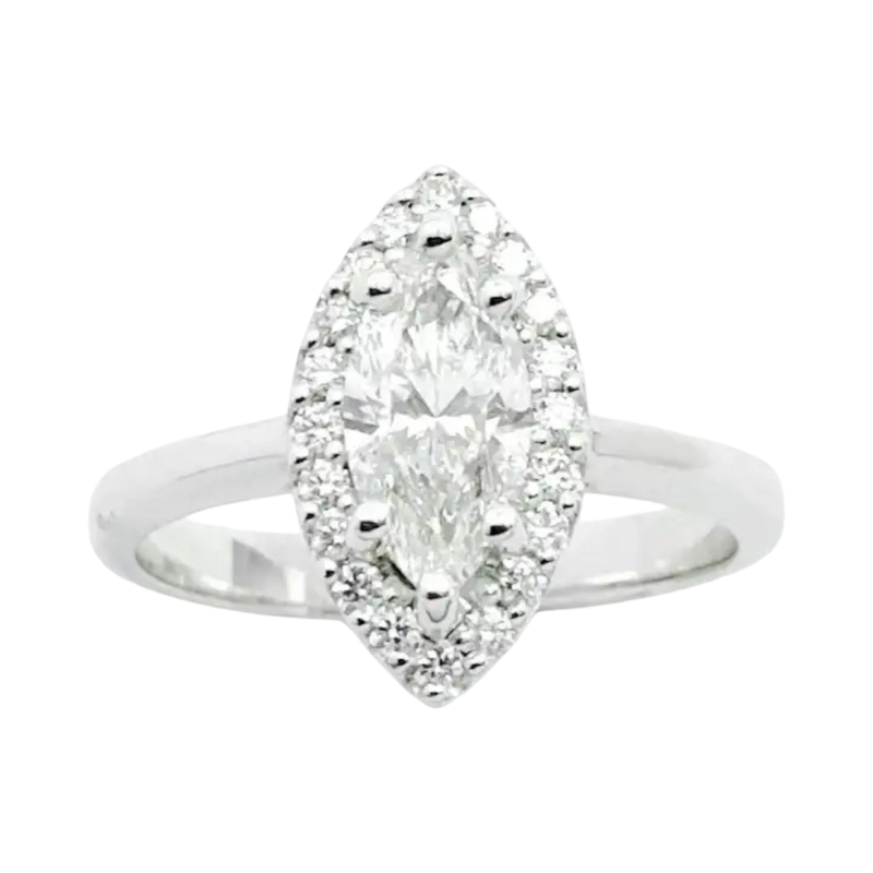 JR0948R - Diamond Ring set in 18K White Gold Setting