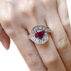 JR0503L - Ruby with Diamond and Ruby Ring set in 18K Rose Gold Setting