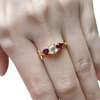 JR0090L - Diamond and Ruby Ring set in 18K Gold Setting