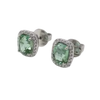 JE0454L - Mint Green Tourmaline with Diamond Earrings set in 18K White Gold Setting
