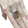 JR0479L - Bi-Color Tourmaline with Multi Color Sapphire & Diamond Ring set in 18K Rose Gold Setting