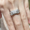 JR0395L - Extra-Long Baguette Diamond Ring set in Platinum 950 Setting