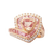 JR0867M - Trillion Cut Padparadscha, Pink Sapphire and Diamond Ring set in 18K Rose Gold Setting