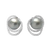 JE0654S - Grayish South Sea Pearl with Diamond Earrings set in 18K White Gold Setting