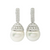 JE0259L - South Sea Pearl with Diamond Earrings set in 18K White Gold Setting