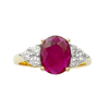 JR0260L - Ruby with Diamond Ring set in 18K Gold Setting