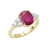 JR0260L - Ruby with Diamond Ring set in 18K Gold Setting