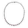 JN002/26 - Pink Sapphire Necklace Set in 14K White Gold Setting