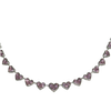 JN002/26 - Pink Sapphire Necklace Set in 14K White Gold Setting