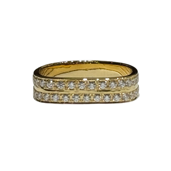 JR0281K - Pave Diamond Ring Set in 18K Gold Setting