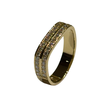 JR0281K - Pave Diamond Ring Set in 18K Gold Setting