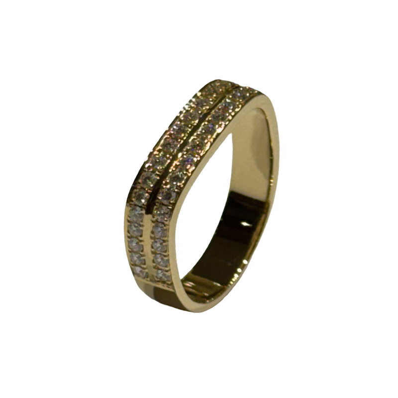 JR0281K - Pave Diamond Ring Set in 18K Gold Setting