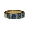 JR0288K - Blue Sapphire with Diamond Ring set in 18K Gold Setting