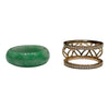 JR0308K - Jadeite with Diamond Jacket Ring Set in 18K Rose Gold Setting