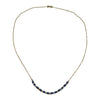 JN0036K - Blue Sapphire with Diamond Necklace Set in 18K Gold Setting