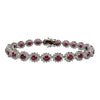 JB0072K - Ruby with Diamond Bracelet Set in 18K White Gold Setting