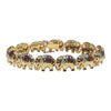 JB0075K - Ruby, Emerald, Blue Sapphire and Diamond Elephant Bracelet Set in 18K Gold Setting